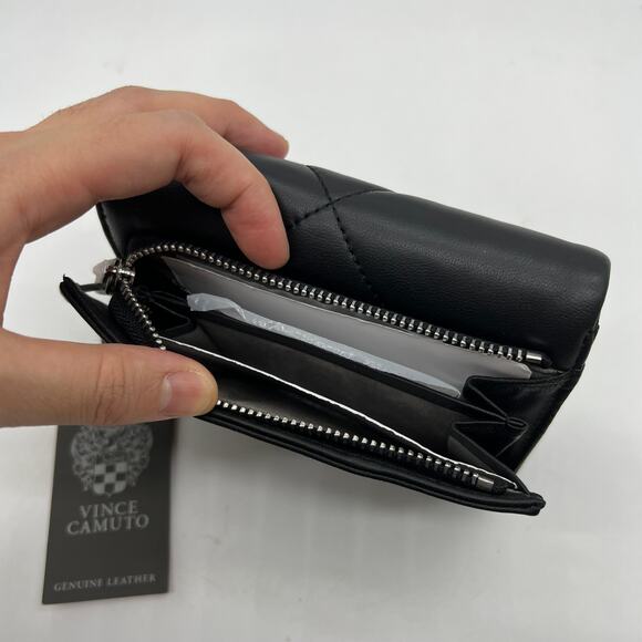 Vince Camuto Doty Wallet	Black Leather Size Small - Picture 10 of 16